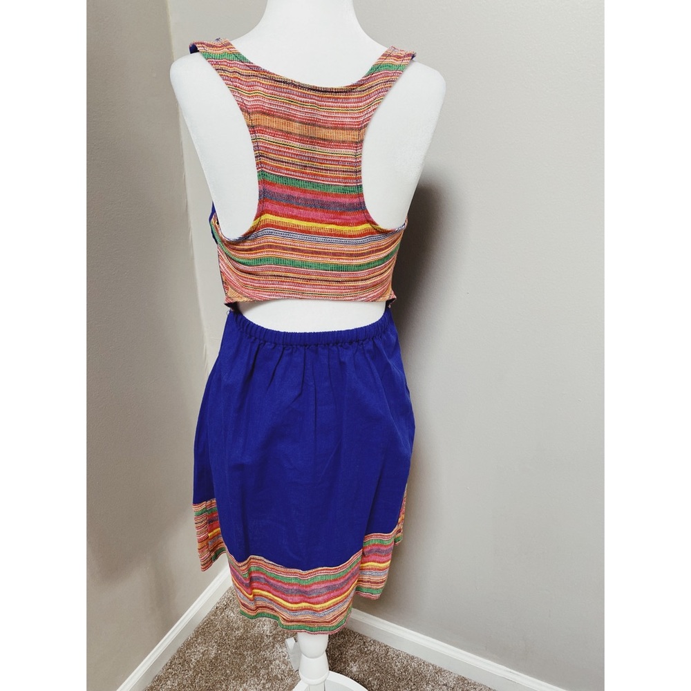 Petticoat Alley Sundress, open back, royal blue